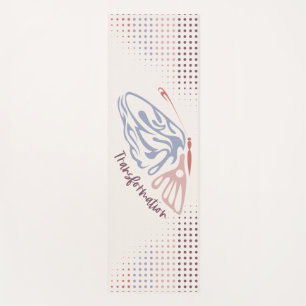 Pink and Blue Butterfly Transformation Yoga Mat