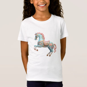 Pink and blue carousel horse T-Shirt