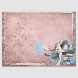 Pink and Blue Caterpillar Alice in Wonderland Tissue Paper
