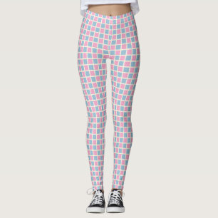 Pink and Blue Checkered Leggings