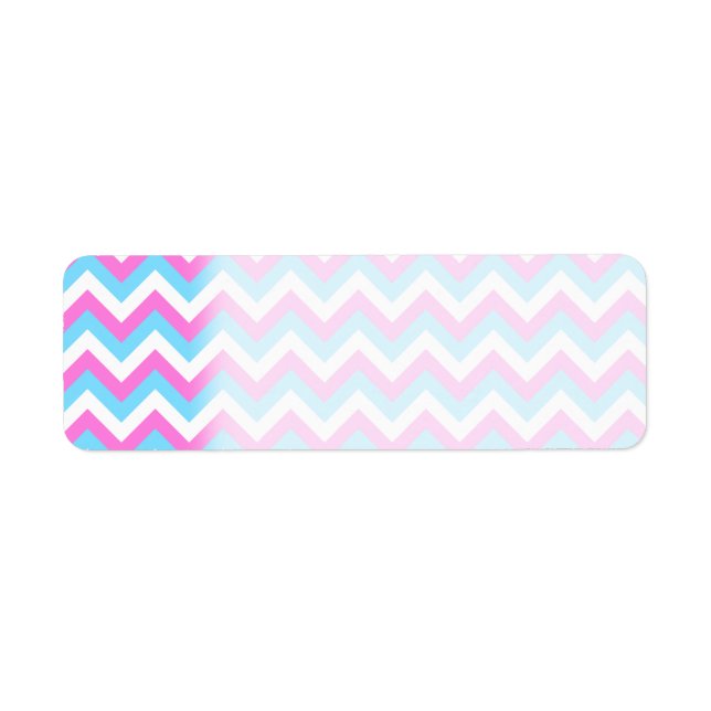 Pink and Blue Chevron Zig Zag Stripes. (Front)