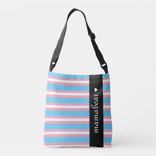 Pink and Blue Cross Body Crossbody Bag (Back)