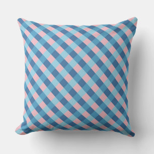 pink and blue diagonal stripe outdoor cushion