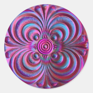 Pink and Blue Embossed Look Envelope Seal