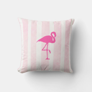 Pink and Blue Flamingo Tropical Pillow