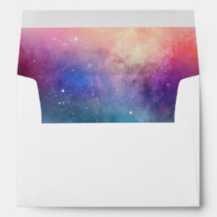 Pink and Blue Galaxy Clouds Envelope