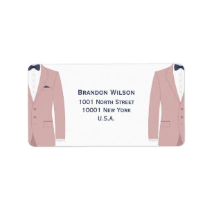 Pink And Blue Gay Wedding Address Labels