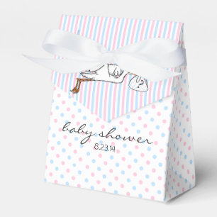 Pink and Blue Gender Reveal Baby Shower Favour Box