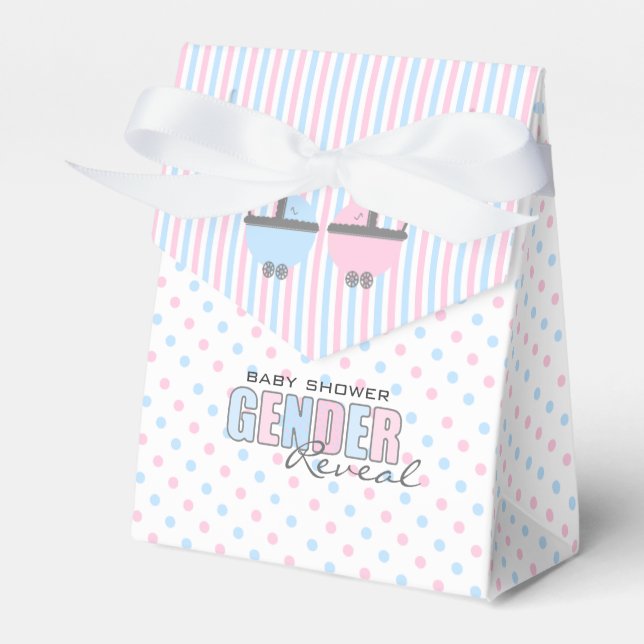 Pink and Blue Gender Reveal-Baby Shower Favour Box (Front Side)