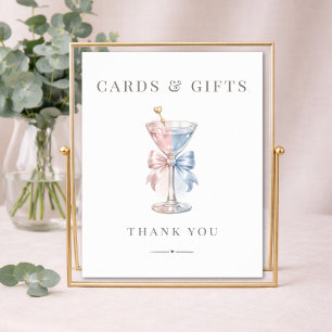 Pink And Blue Gender Reveal Cards & Gifts Sign
