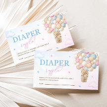 Pink and Blue Gender Reveal Diaper Raffle Enclosur