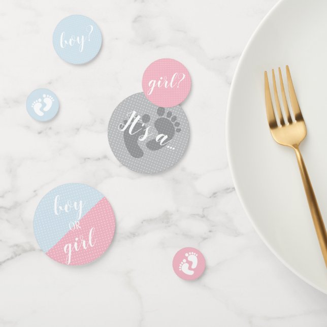 Pink and Blue Gender Revealing Party Confetti (Group)