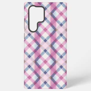 Pink and Blue Gingham Check Phone Case