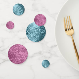 Pink and Blue Glitter Confetti