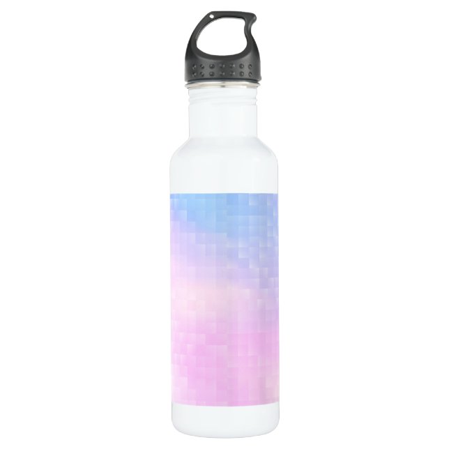 Pink and Blue Gradient Background 710 Ml Water Bottle (Front)