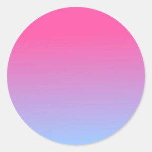 Pink and Blue Gradient Classic Round Sticker