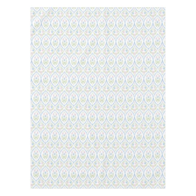Pink and Blue Grandmillennial Tablecloth (Front)