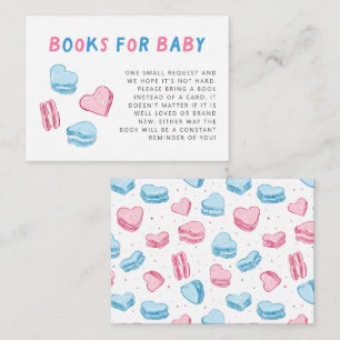 Pink and Blue Hearts Book Request  Enclosure Card