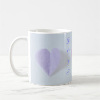 Pink and Blue Hearts Coffee Mug