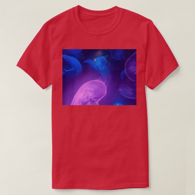 Pink and Blue Jellyfish at the Tennessee Aquarium T-Shirt (Design Front)