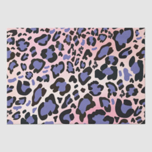 Pink and Blue Leopard Pattern Tissue Paper