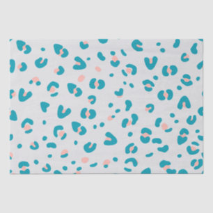 Pink and Blue Leopard Pattern Tissue Paper