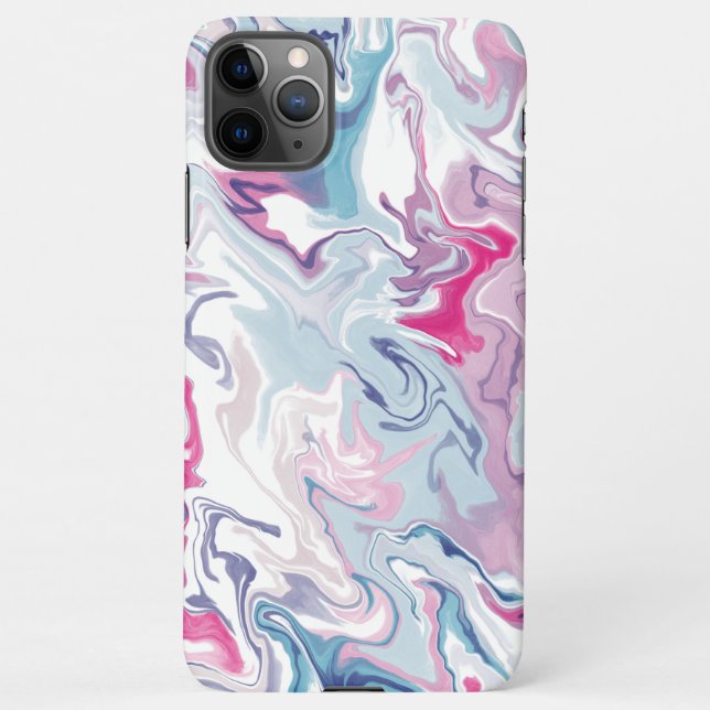 Pink and blue liquid acrylic  iPhone case (Back)
