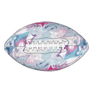 Pink and blue liquid acrylic throw pillow american football