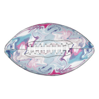 Pink and blue liquid acrylic throw pillow american football
