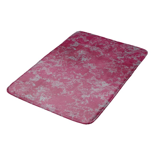 pink and blue Marble abstract Bath Mat (Angled)