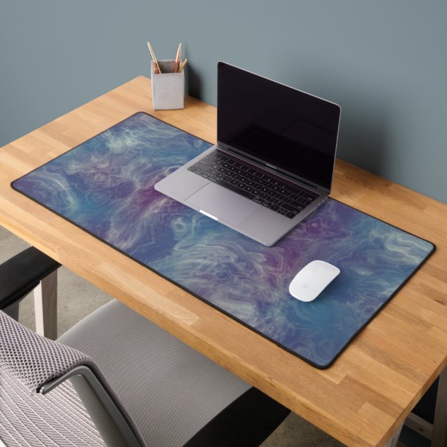 pink and blue marble desk mat (Office 2)