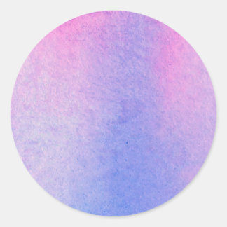 Pink and Blue Marble Watercolour Classic Round Sticker