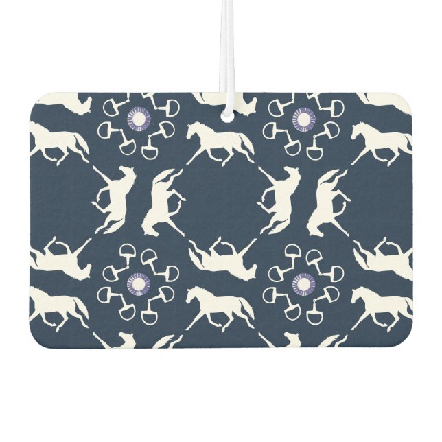 Pink and Blue Modern Stripes Car Air Freshener (Front)