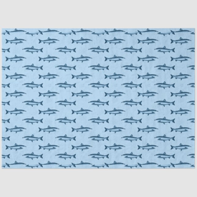 Pink and Blue Nautical Series Design 10 Tissue Paper (Front)