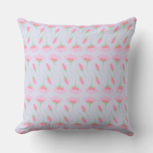 Pink and Blue Nursery Floral Pillow Peaceful Room 