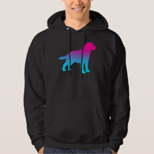 Pink And Blue Ombre Labrador Retriever Hoodie