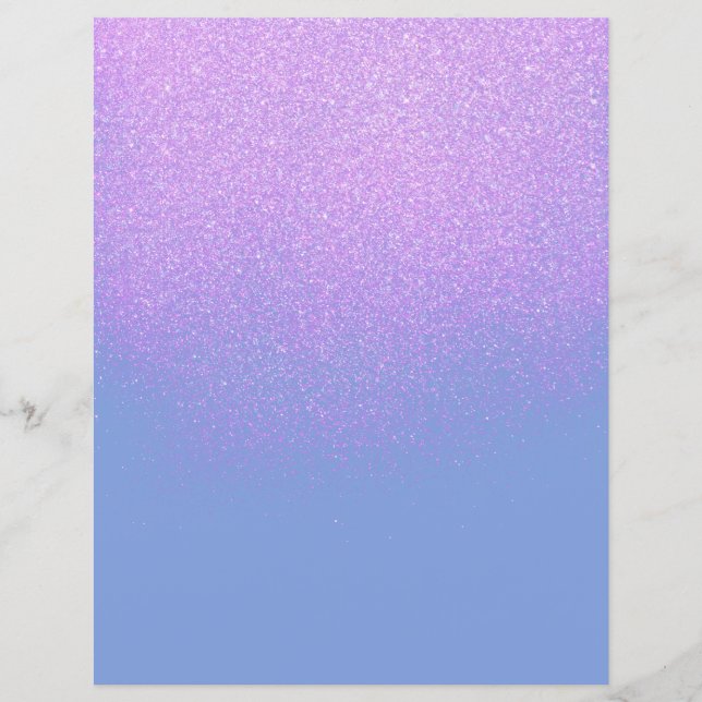 Pink and Blue Ombre Shimmer Scrapbook Paper (Front)