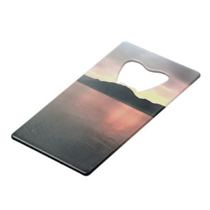 Pink and Blue Ombre Sunset Reflections Landscape