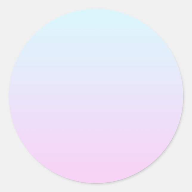 Pink and blue pastel gradient background classic round sticker (Front)