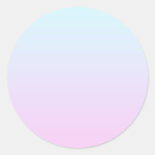 Pink and blue pastel gradient background classic round sticker
