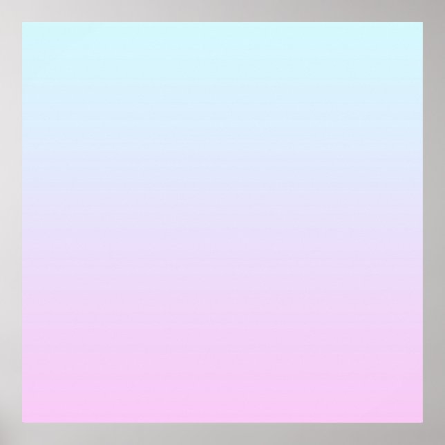 Pink and blue pastel gradient background poster (Front)