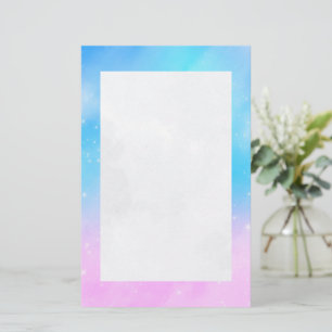 Pink and Blue Pastel Gradient Sky Stationery