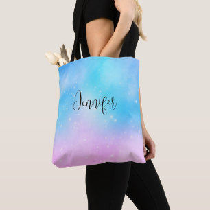 Pink and Blue Pastel Gradient Sky Tote Bag