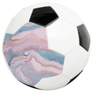 Pink and Blue Pastel Marble   Football