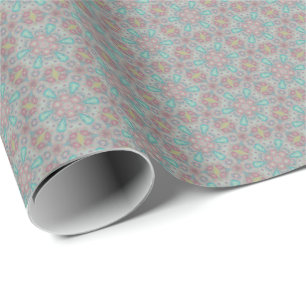 Pink and Blue Pattern Wrapping Paper. Paper