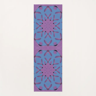 Pink and blue   pattern yoga mat