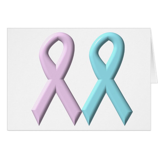 Pink and  Blue Ribbons (Front Horizontal)