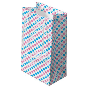 Pink and Blue Rings Small Gift Bag