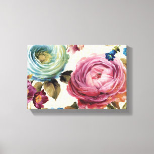 Pink and Blue Rose Canvas Print