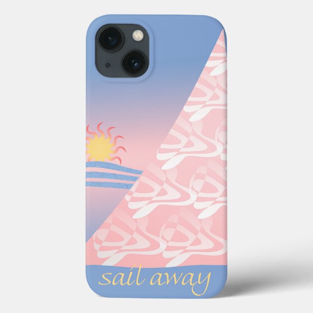Pink and Blue Sail Away Case-Mate iPhone Case (Back)